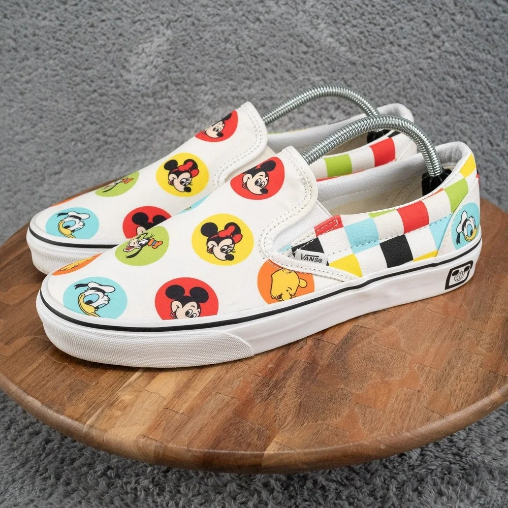 Vans x Disney World Slip-on Disney Character Button - Size M 10 / W 11.5